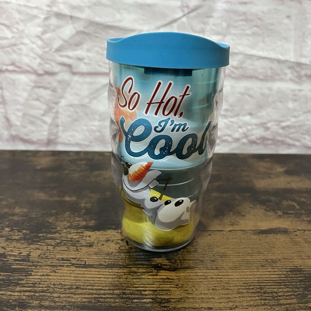 Disney Frozen Olaf “So Hot I’m Cool” 10oz Tervis Tumbler w/ Blue Lid